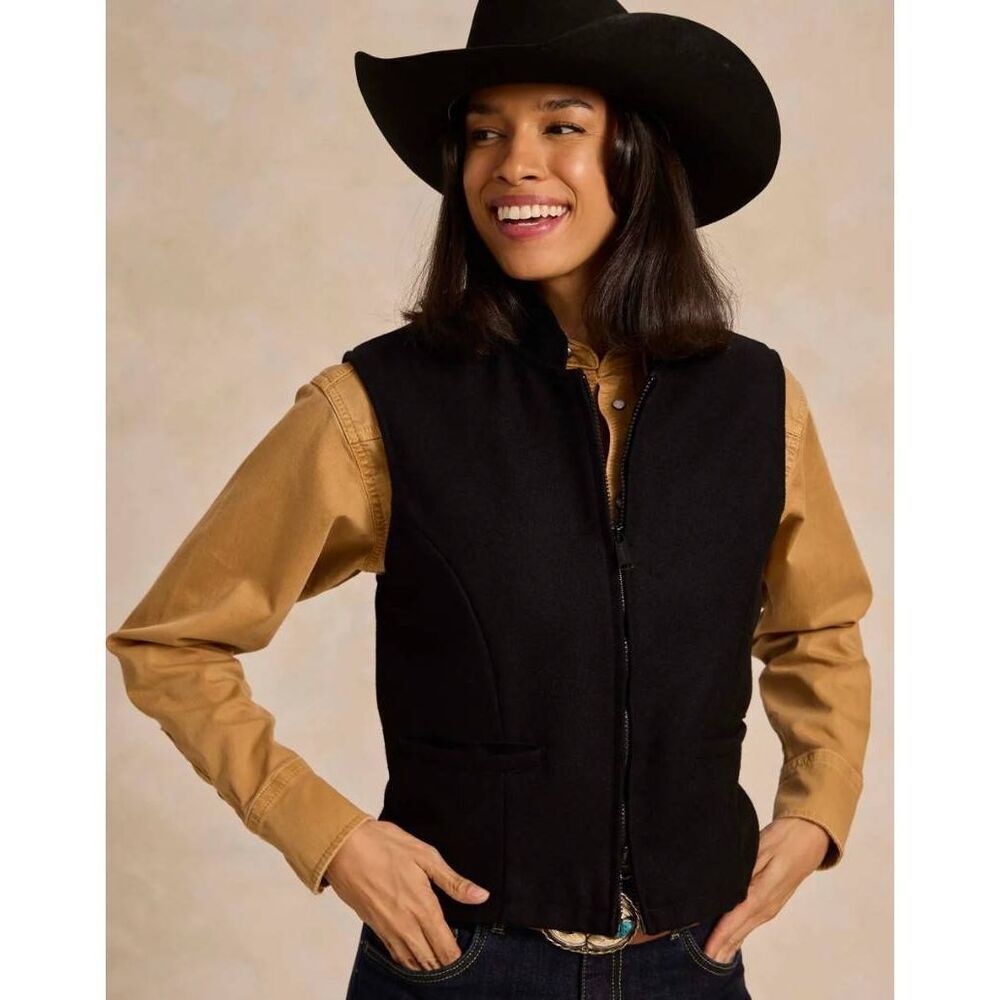 Cheyenne Wool Vest Schaefer Outfitters black  Size Large Women's (80% wool, 20%